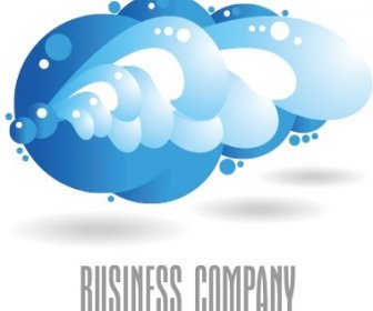 Kreatif Gaya Biru Bisnis Logo Vector Set