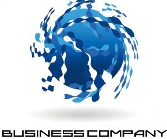 Kreatif Gaya Biru Bisnis Logo Vector Set