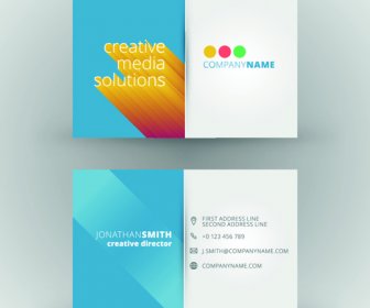 Creative Cards Business Media Vector Set