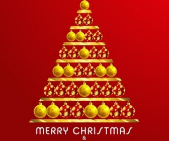 Creative Christmas Tree Design Background Set