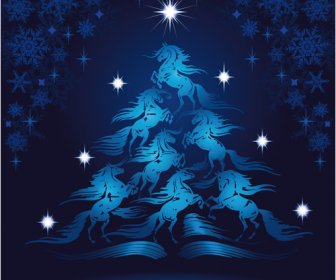Yaratıcı Noel Ağacı Xmas Arka Plan Vektör