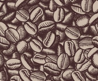 Creative Coffee Beans Pattern Vector Grephics