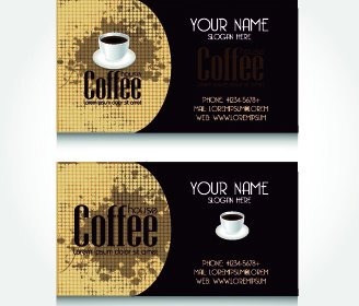 Kreative Kaffee-Visitenkarte-Vektor