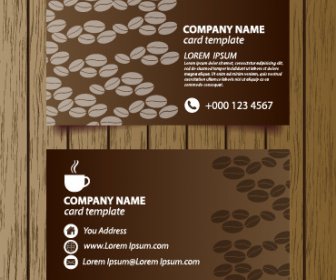Kreative Kaffee-Haus-Visitenkarten-Vektorgrafik