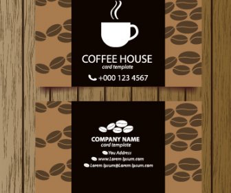 Caffè Creativo Casa Biglietti Da Visita Vector Graphic