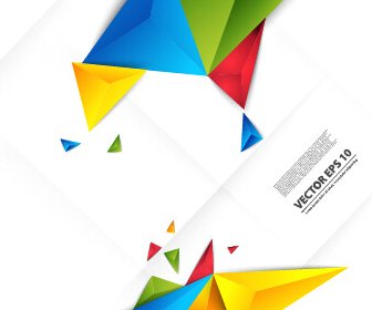 Creative Colored Origami Background Vectors