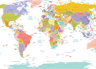 Creative Kolorowy świat Mapa Wektor