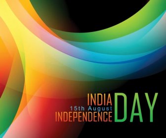 Latar Belakang Warna-warni Yang Kreatif Dengan Tipografi India Hari Kemerdekaan Vektor Wallpaper