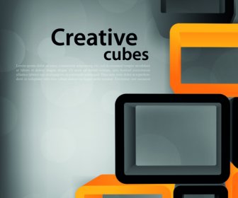 Обои вектор искусство творческого кубов