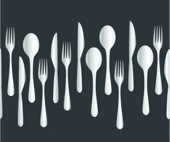 Creative Cutlery Pattern Seamless Vector