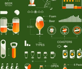 Kreatywnych Drinków Elementy Infografiki Wektor
