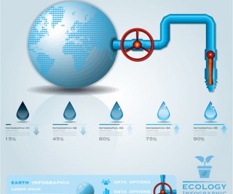 Vetor De Infográficos De água Ecologia Criativo