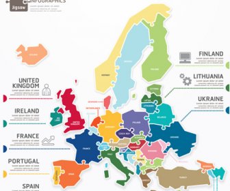 Kreatives Europa Infografiken Vektor