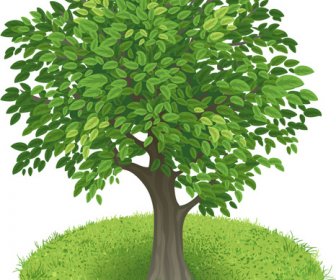Creative Green Tree Design Vector Graphics