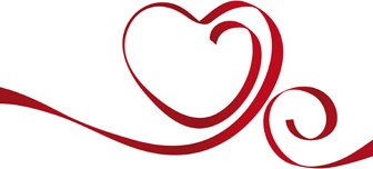 Creative Heart From Red Ribbon Design Vector