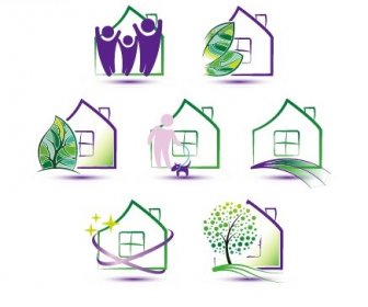 Creative House Icons Design Graphic Vector