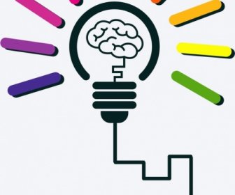 Creative Idea Concept Brain Light Bulb Sketch Design