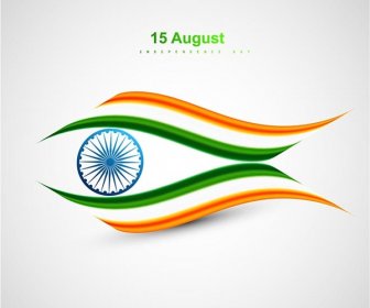 Bendera India Kreatif Membuat Ikan Agustus India Merdeka Hari Vektor Template