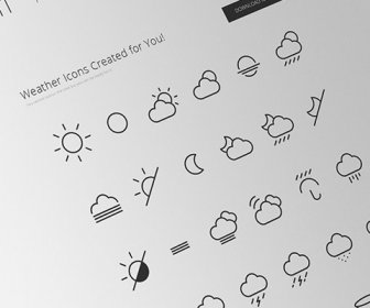 Creative Line Weather Icons Vector
