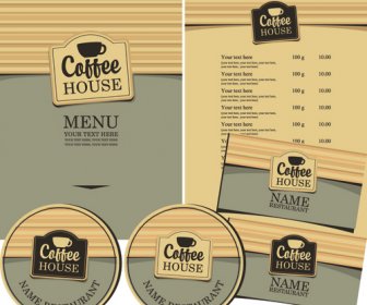 Creative Menu With List And Cards Vector