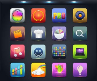 Kreative Mobile Anwendung-Icon-set