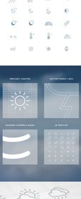 Creative Outline Weather Icons Vector
