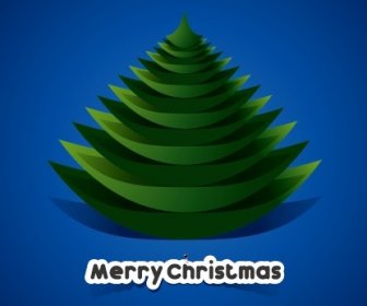 Creative Paper Christmas Tree Background Vector