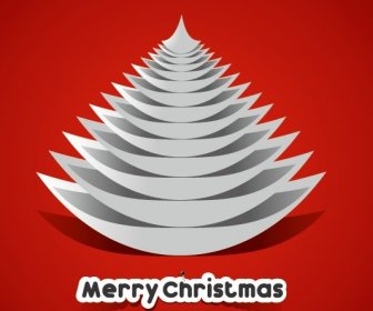 Creative Paper Christmas Tree Background Vector