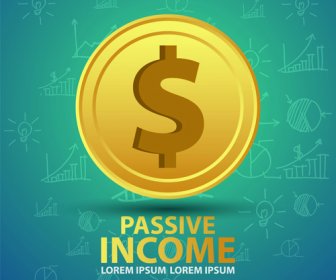 Kreative Passives Einkommen Geld Hintergrund Vektor
