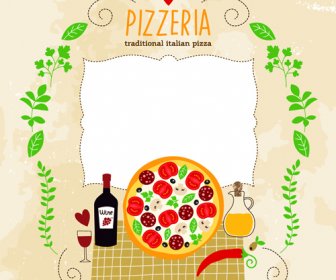 創造的なピザデザイン要素ベクトル