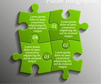 Kreative Puzzle Infografik Vorlage Vektor