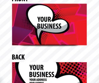 Creative Speech Bubble Business Card Vector Graphic