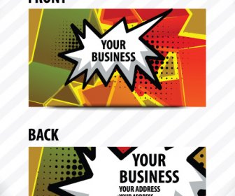 Creative Speech Bubble Business Card Vector Graphic