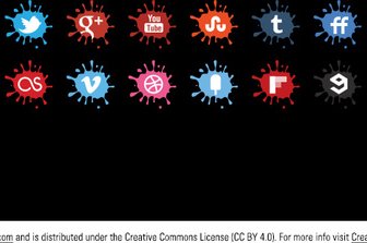 Kreative Splat-Vektor-Icons Set