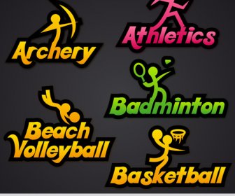 Creative Sports Logos Design Vector