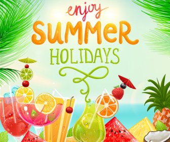 Creative Summer Holidays Vector Backgrounds