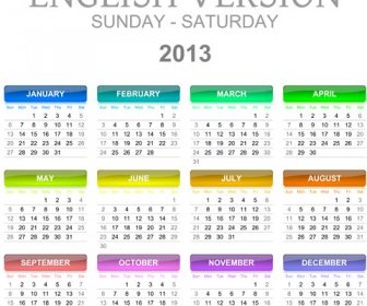 Kalender creative13 desain elemen vektor set