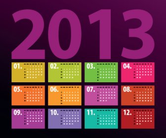 Kalender creative13 desain elemen vektor set