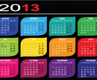 Kalender creative13 desain elemen vektor set