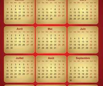 Creative13 日曆設計項目向量集