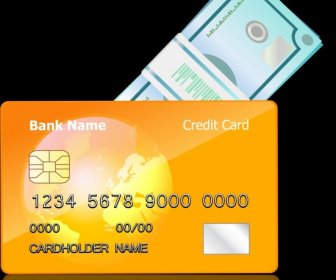 La Conception De Cartes De Crédit Barrique Icône Orange Décor
