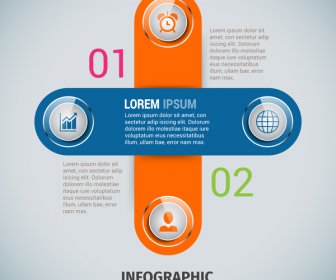 überqueren Sie Business-Infografiken-Vorlage