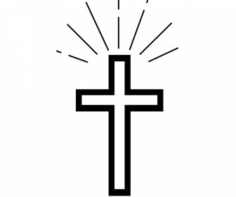 cross icon flat symmetric classic outline