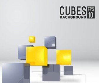 Cubes Abstract Background Art Vector