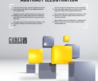 кубики абстрактный фон искусства вектор