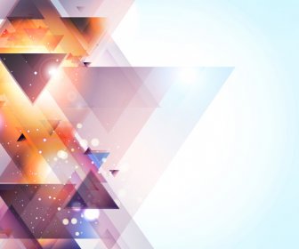 Cubes Triangle Shiny Background Vector