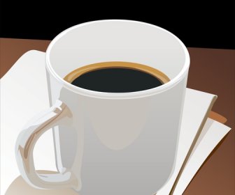 Cup Black Coffee Vector