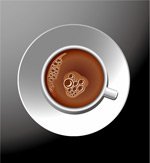 コーヒーデザインベクターのカップ