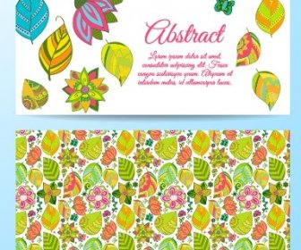 Cute Abstract Elements Banners Vectors
