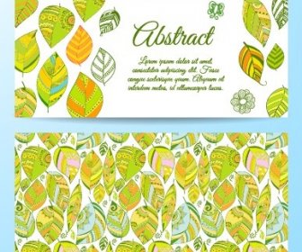 Cute Abstract Elements Banners Vectors
